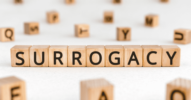 woodern blocks spelling Surrogacy