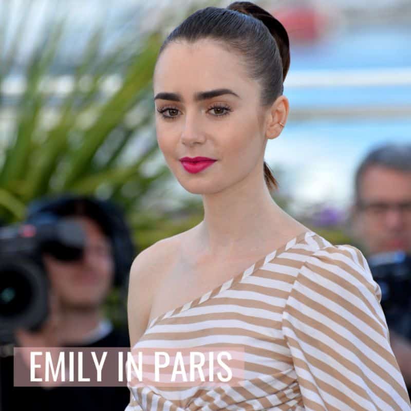 Actor Lily Collins who plays Emily Cooper in Emily in Paris