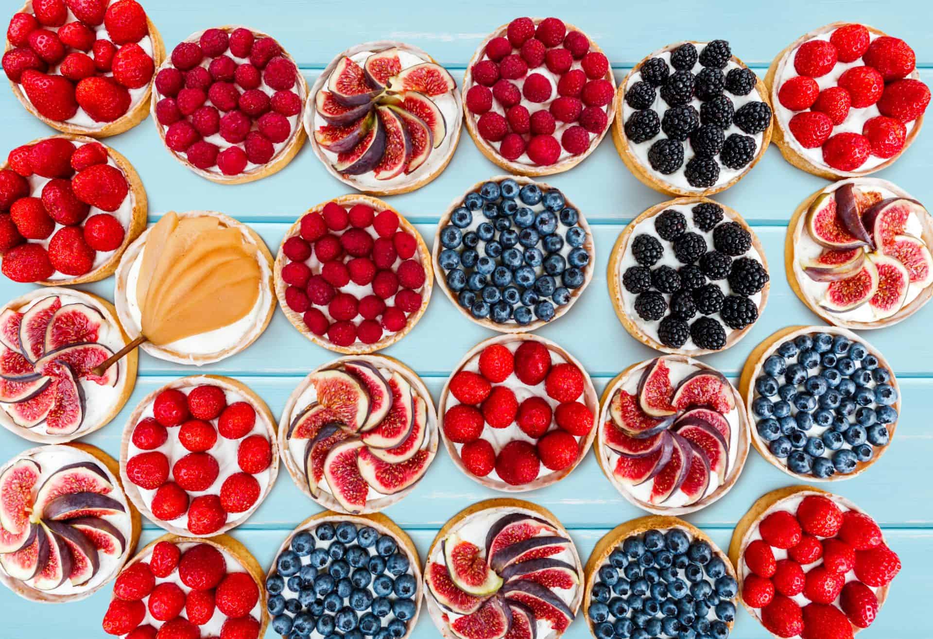 Fruit and berry tartlets