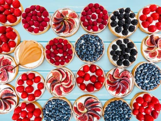 Fruit and berry tartlets