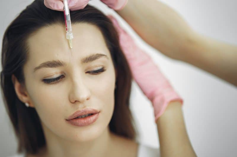 Woman having Botox